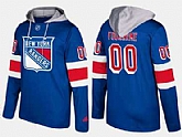 Rangers Men's Customized Name And Number Blue Adidas Hoodie